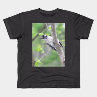 Michigan Downy Woodpecker Kids T-Shirt